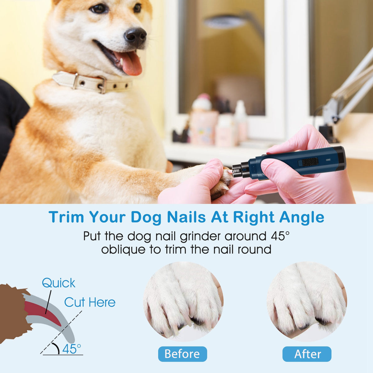 QuietTrim Rechargeable Dog Nail Grinder - view 3